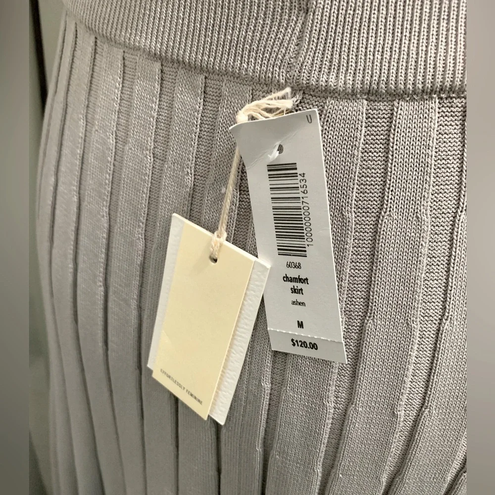 Wilfred Chamfort Light Gray Pleated Skirt ashen (Size M )